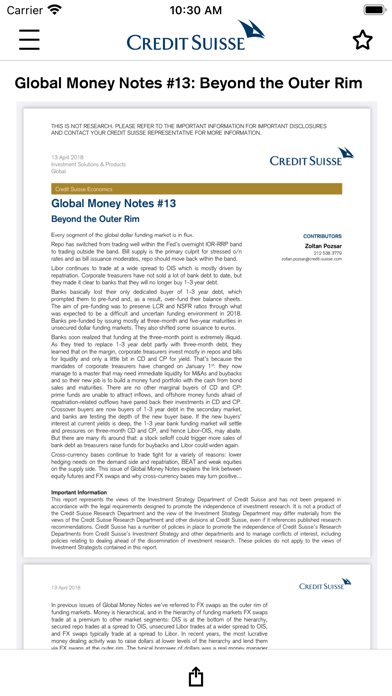 Credit Suisse Locus Screenshot
