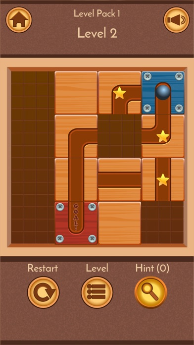 Save The Ball, Wooden Maze Screenshot