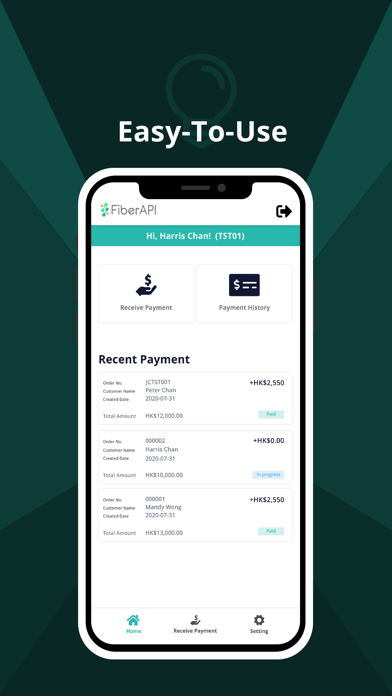 FiberConnect Merchant App Screenshot