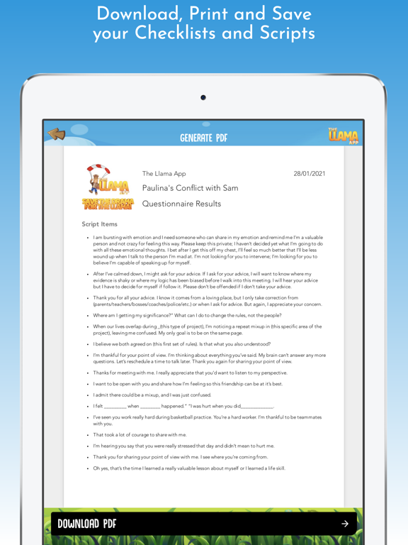 The Llama App iPad screenshot 5 - Education app