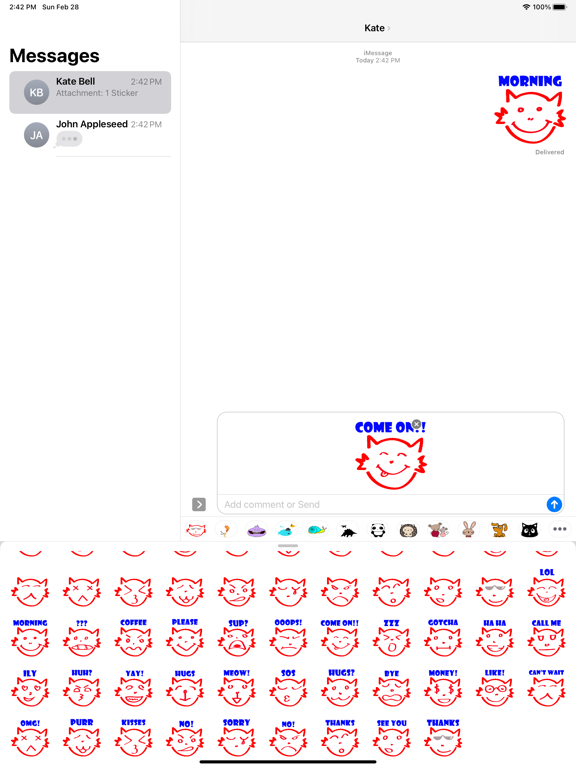 Red CAT Sticker Packのおすすめ画像1