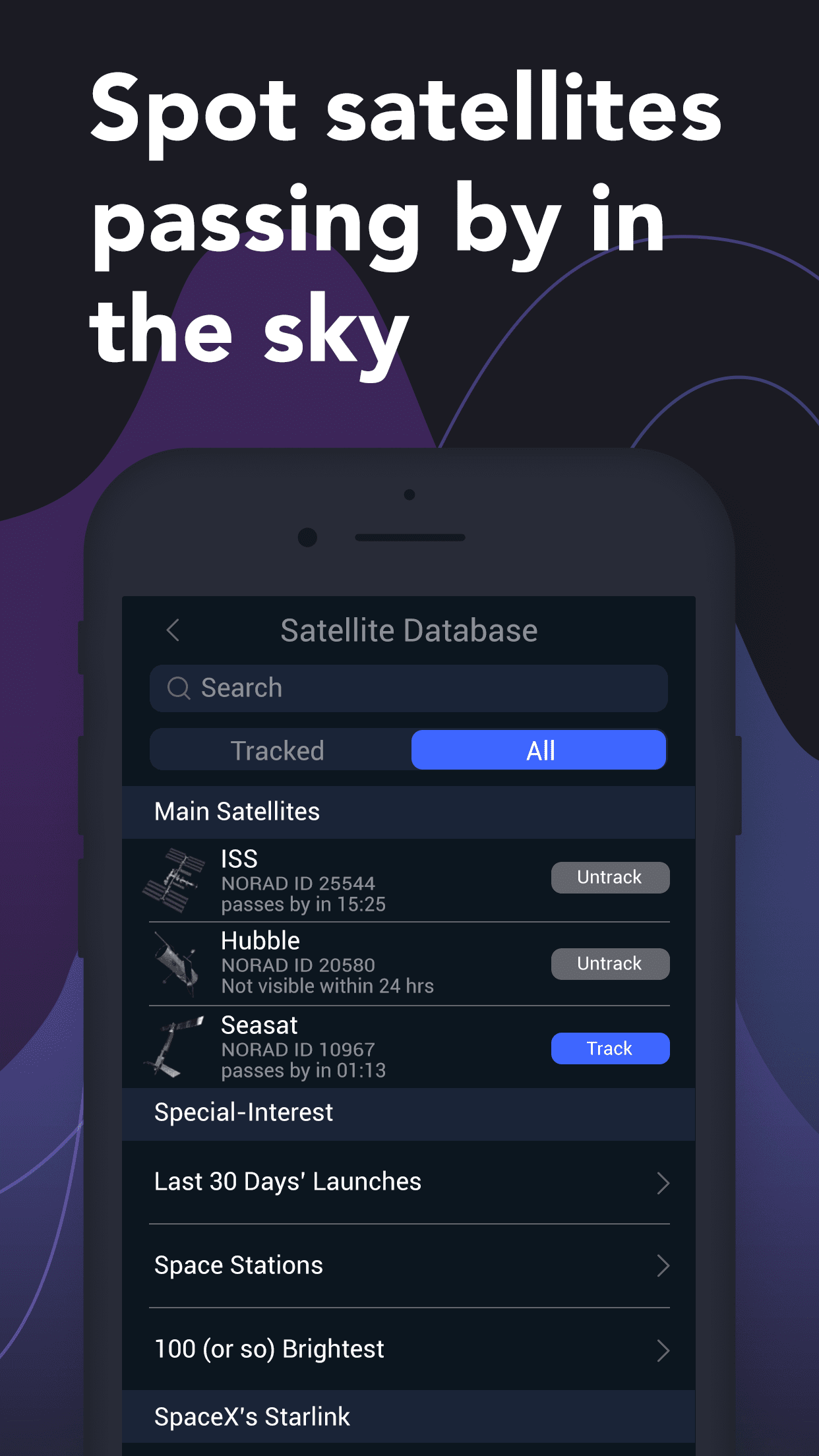 Satellite Tracker by Star Walk screenshot 1