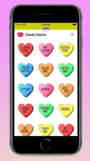 candy hearts fun stickers iphone screenshot 3