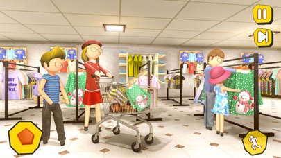 Shopping Mall- Stickman Family Screenshot