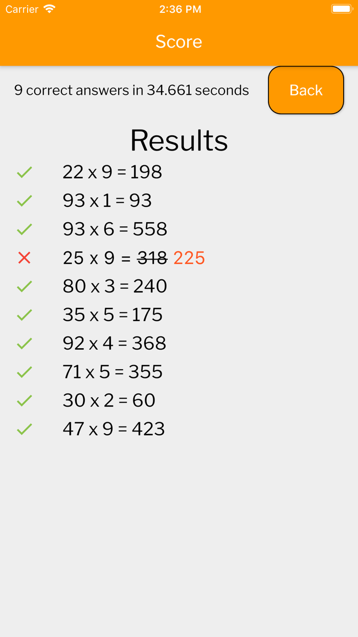 Math Tables Practice
