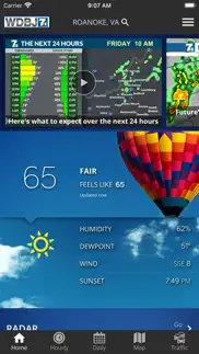 wdbj7 weather & traffic iphone screenshot 1