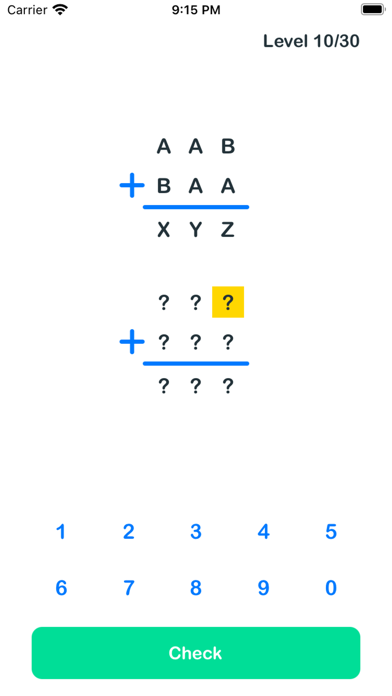 ABC Math Puzzle Screenshot