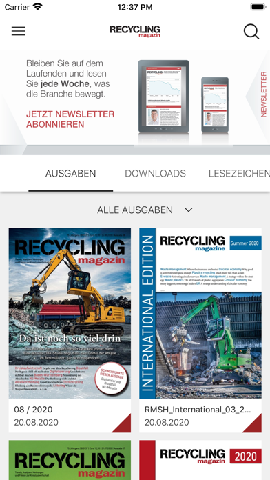 RECYCLING magazin App Screenshot