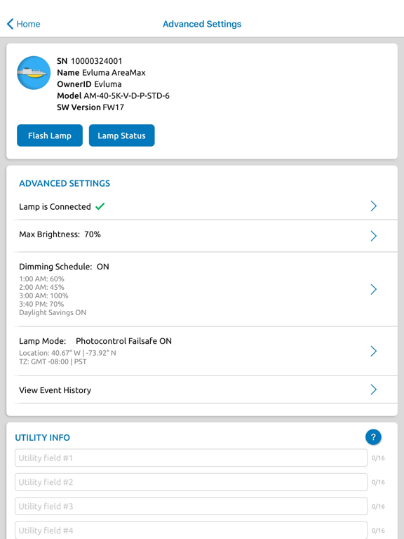 Evluma ConnectLED iPad screenshot 5 - Business app