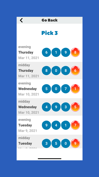 IL Lotto Results Screenshot