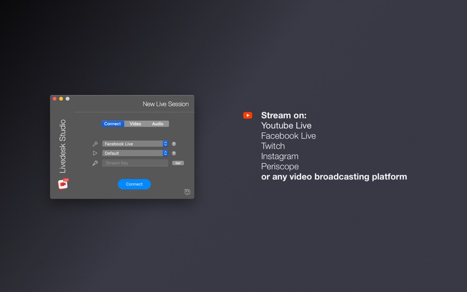 #3. Livedesk Studio (macOS) Podle: Denk Alexandru