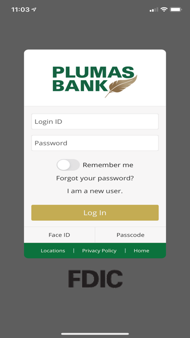 Plumas Bank Mobile Banking Screenshot
