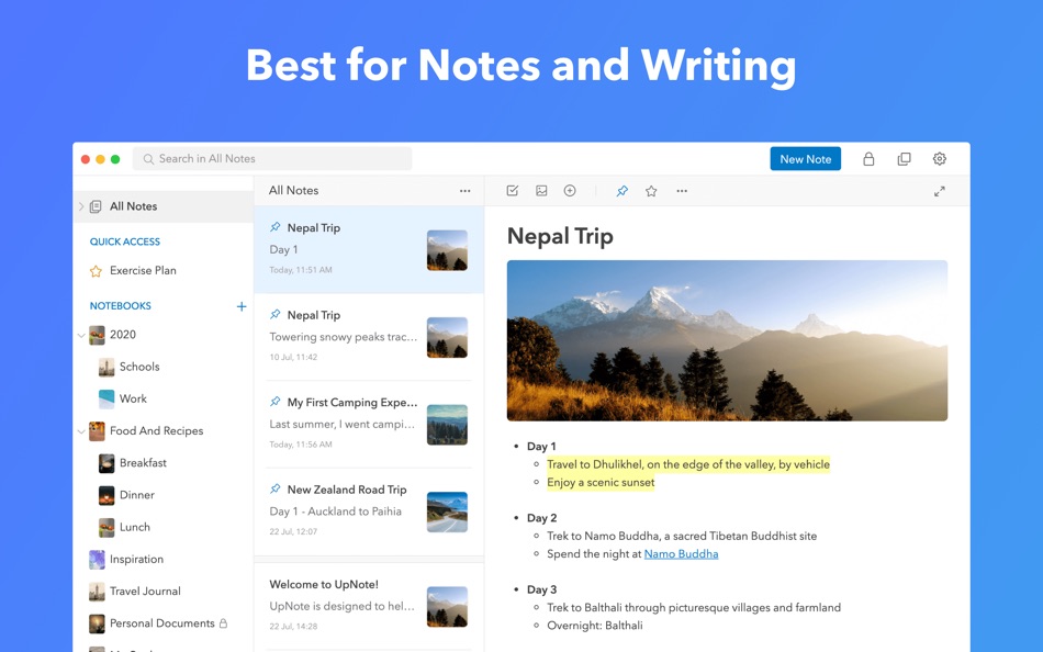 UpNote: notes, diary, journal - 9.3.1 - (macOS)