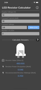 LED Resistor Calculator Plus screenshot #5 for iPhone