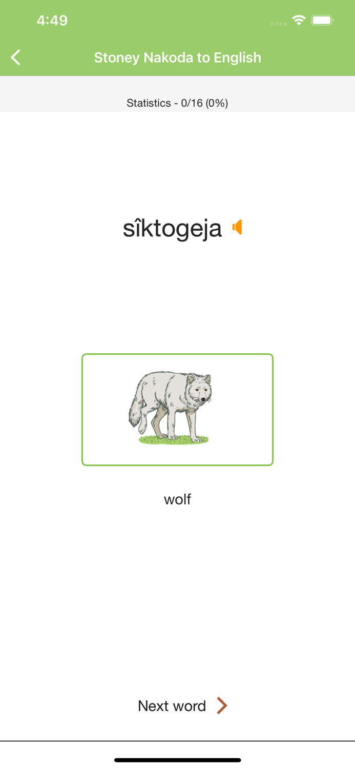 Stoney Nakoda Vocab Builder
