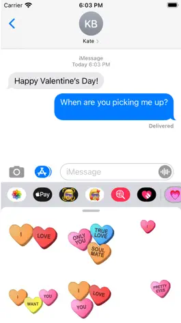 Game screenshot Animated Candy Hearts Stickers mod apk
