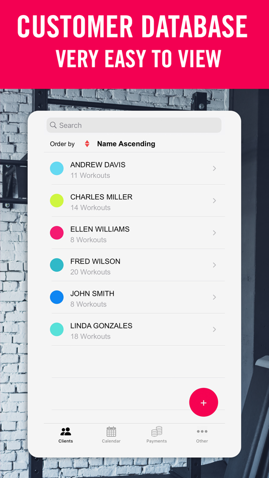 #2. Personal Trainer: CRM, Planner (iOS) Podle: Nicola Eusebi