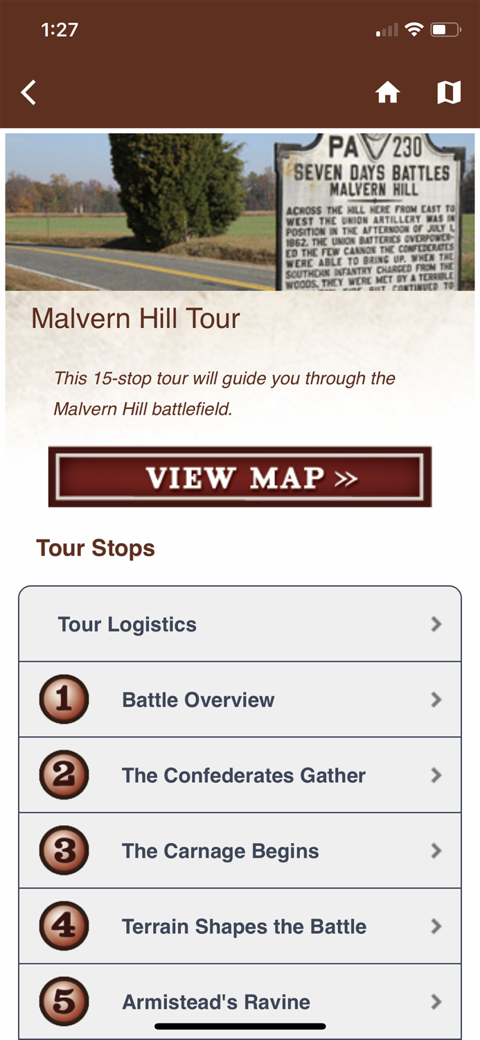 Malvern Hill Battle App