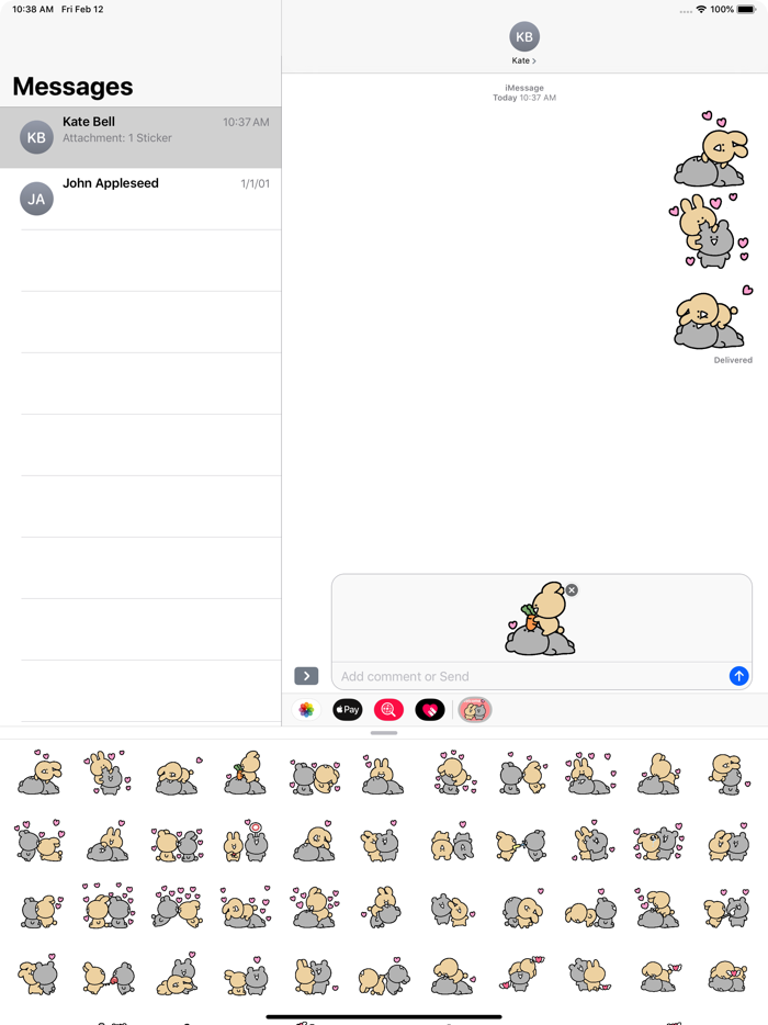 Cute Couple Stickers Pack