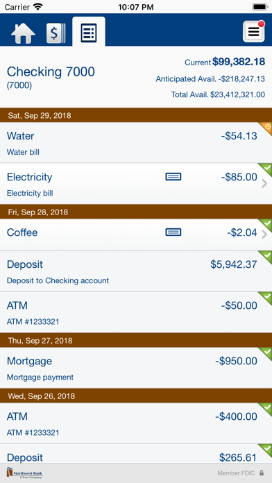 Northwest Business Banking Screenshot