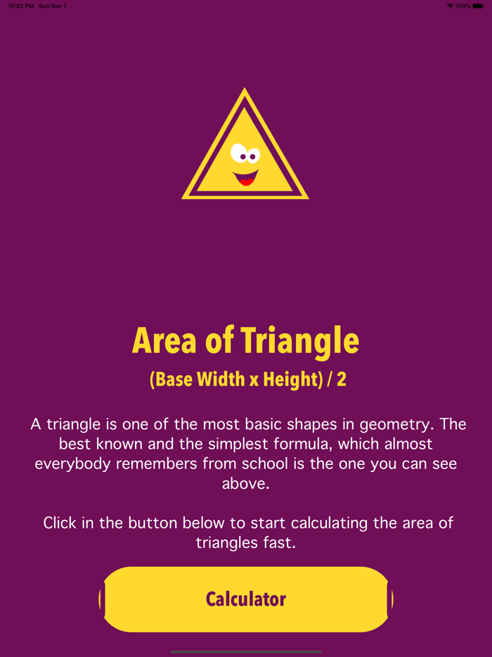 Math Triangle Area Calculator