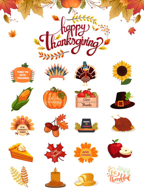 Screenshot #4 pour Thanksgiving Day - Stickers