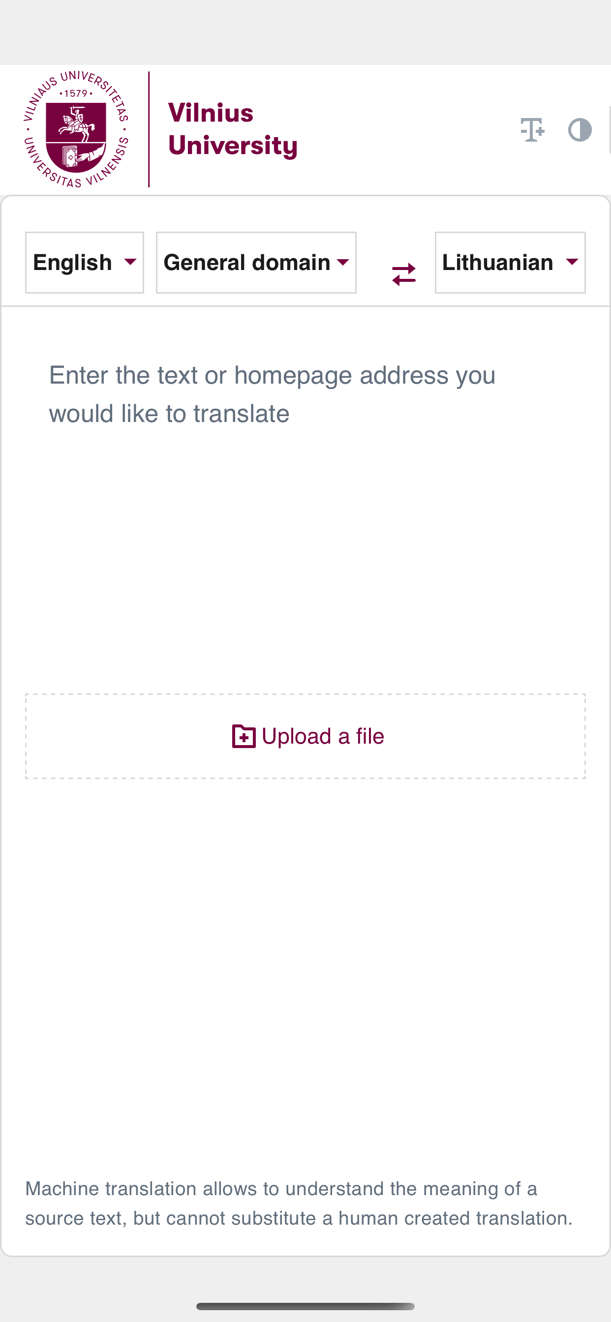 Vilnius University translator