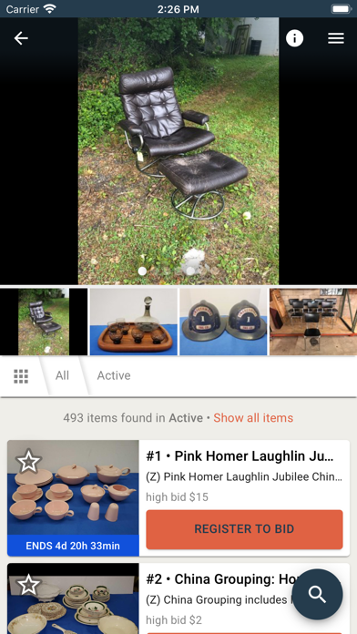 Briggs Auction Screenshot
