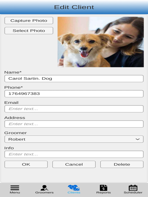 Pet Grooming Software Screenshots