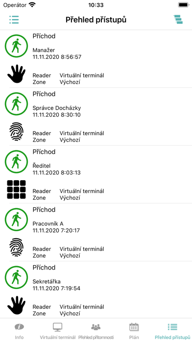 BezvaDocházka Screenshot