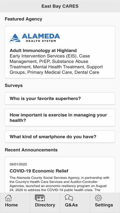East Bay CARES Screenshot