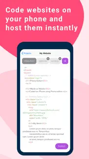 code editor for html css js iphone screenshot 1