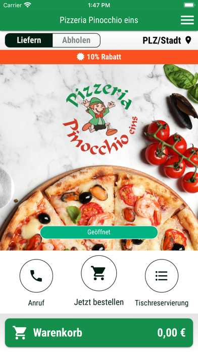 Pizzeria Pinocchio eins Screenshot