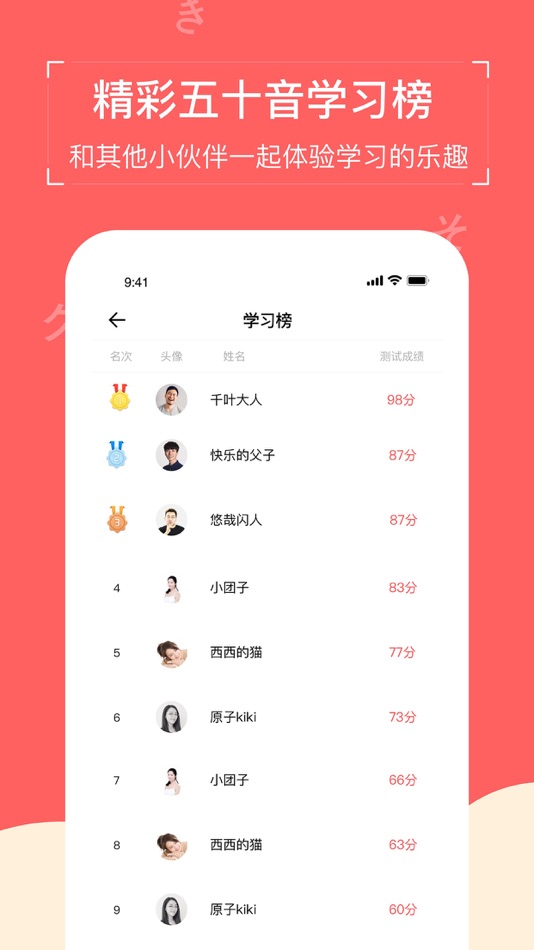 #4. 日语五十音图-零基础学日语 (iOS) 由: 上海相叶教育科技有限公司