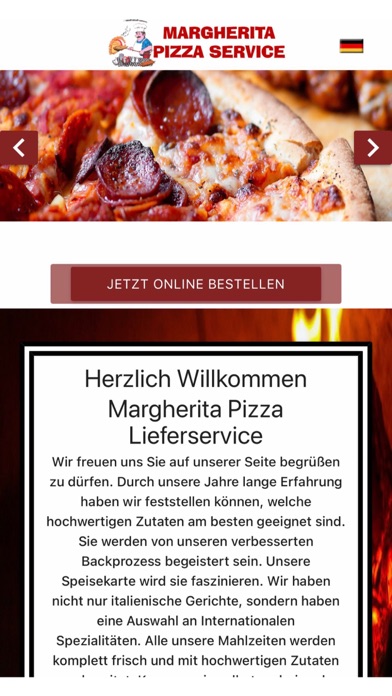 Margherita Pizza Screenshot