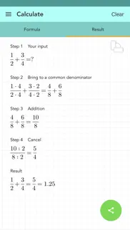 simple fraction calculator iphone screenshot 2