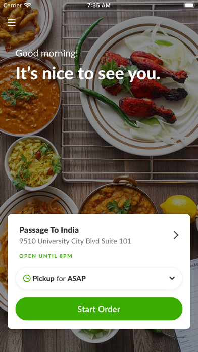 Passage to India Restaurant Screenshot