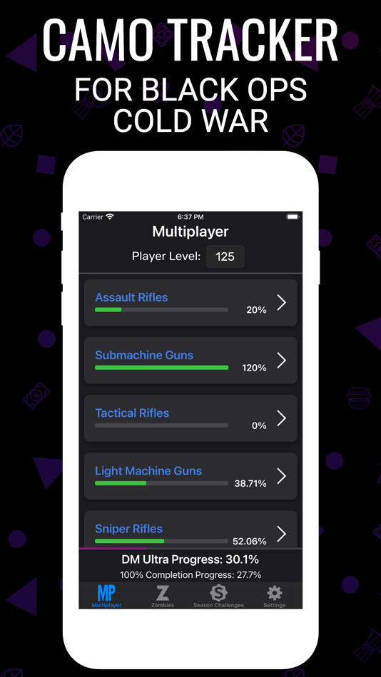 #1. Cold War Camo Tracker (iOS) Av: Daniel Ryman