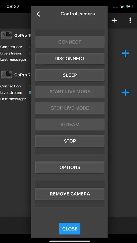Live Streamer for Action Cams screenshot 2 of 3