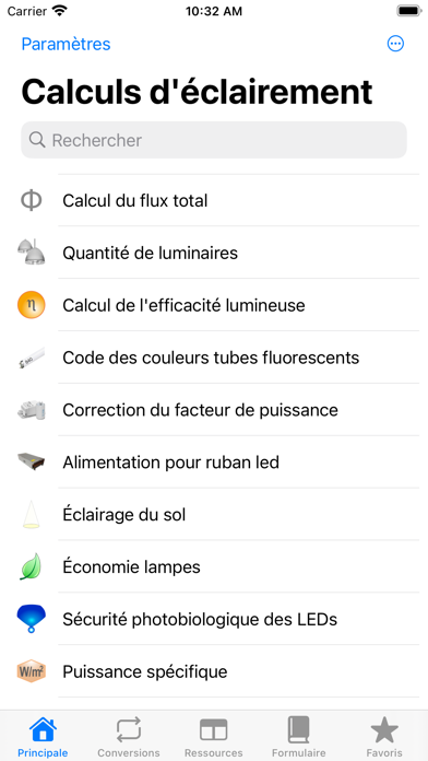 Screenshot #1 pour Calculs d'éclairement
