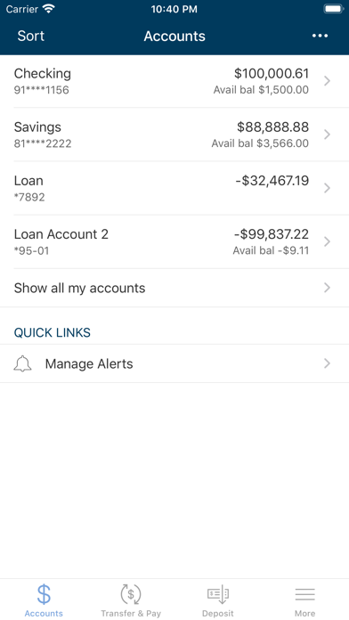 Drake Bank Mobile Banking Screenshot