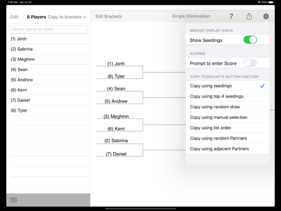 Screenshot #6 pour Bracket Maker for the iPad