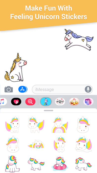 Feelings Unicorn Stickers Screenshot