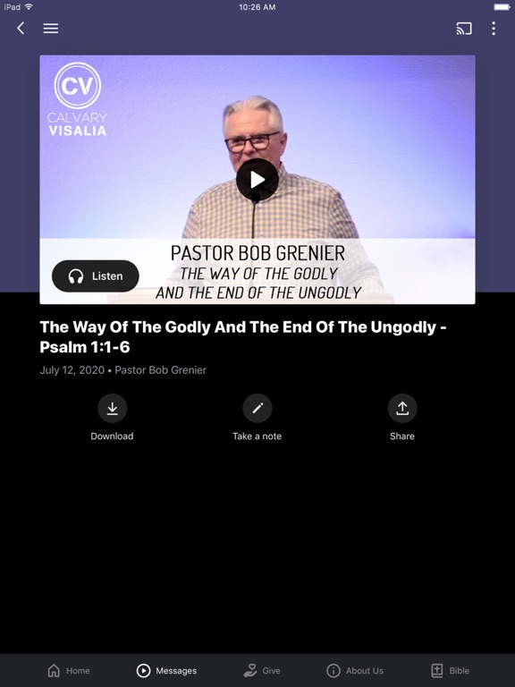 Calvary Visalia iPad screenshot 3 - Lifestyle app