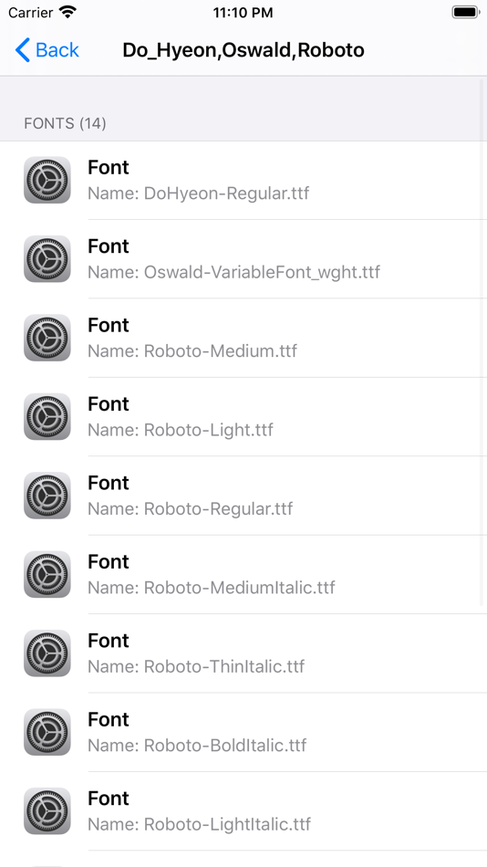#9. Custom Fonts - Font Installer (iOS) بواسطة: Dongwook Cho