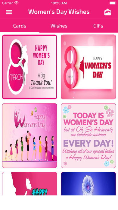 Screenshot #1 pour Women's Day Wishes & Cards