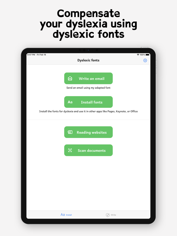 Dyslexia fonts