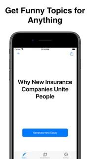 topic generator iphone screenshot 1