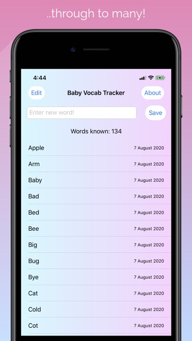 Baby Vocab Tracker Screenshot
