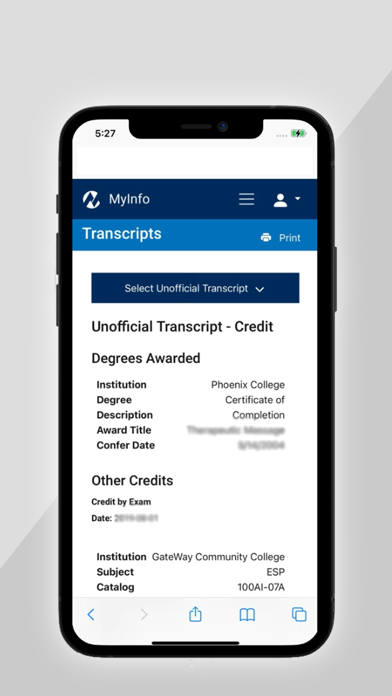 Maricopa MyInfo Screenshot